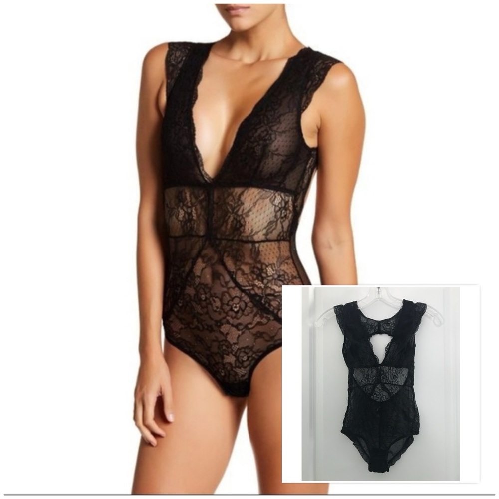 Sam Edelman Black Lace Bodysuit